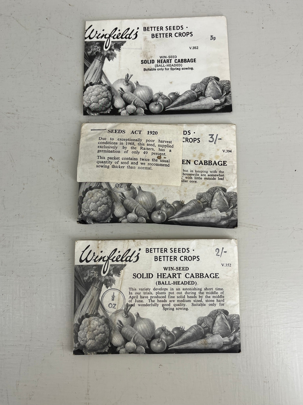 Vintage Winfield Seed Packets