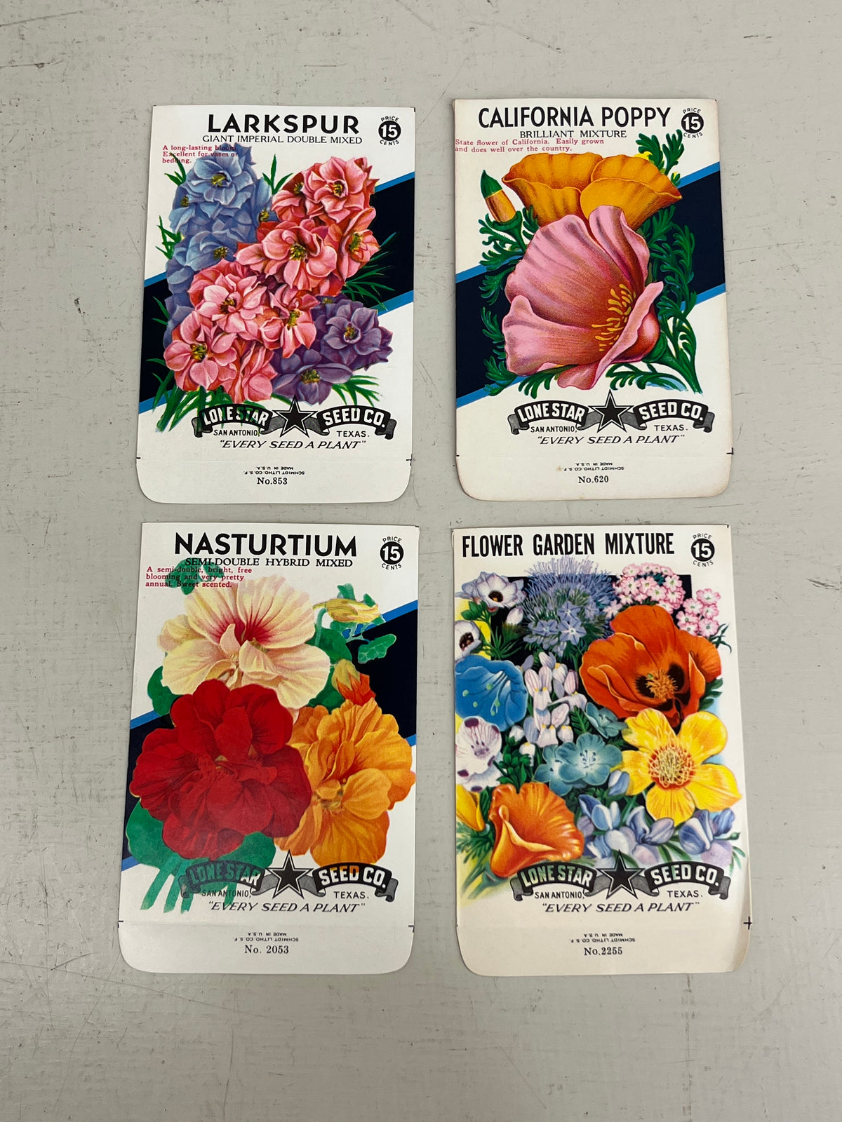 Vintage American Flower Seed Packets