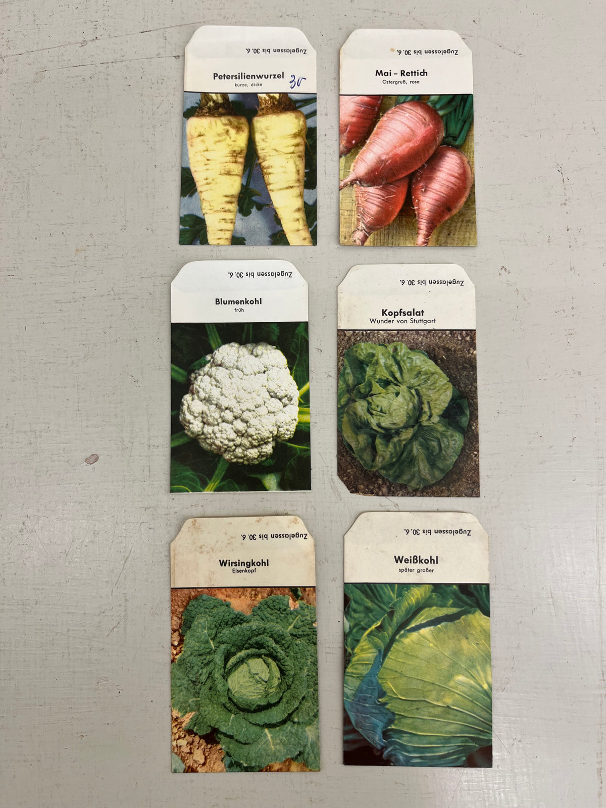 Vintage German Vegetable Seed Packets