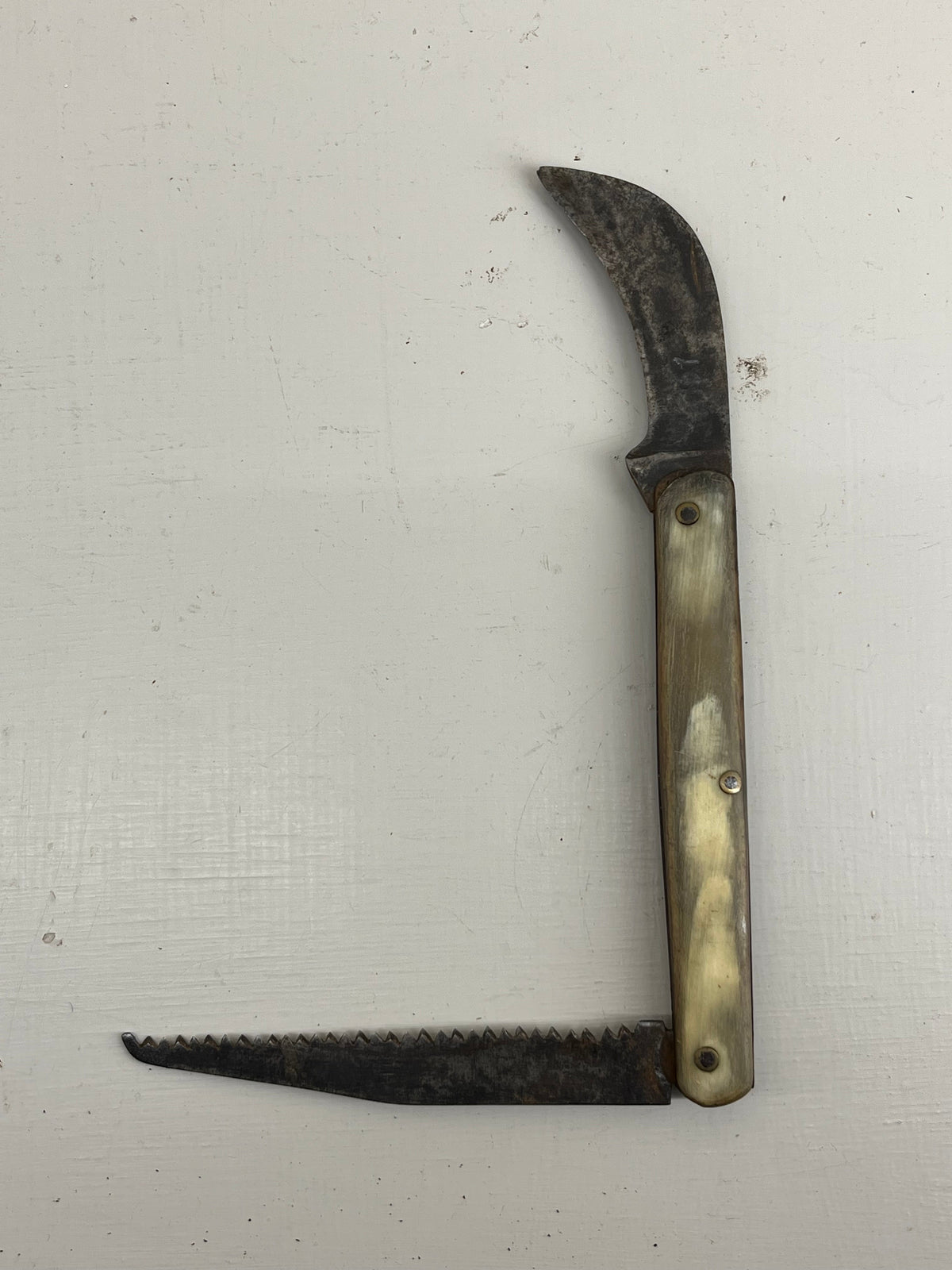 Vintage Folding Knife with Saw Blade