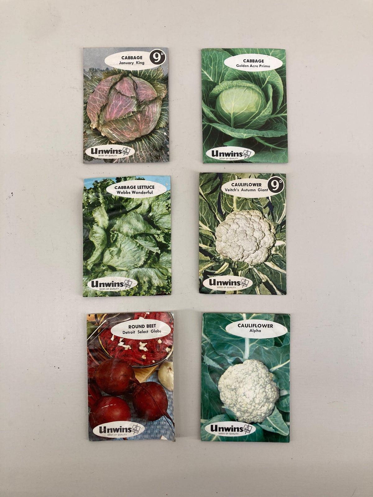 Unwins Vegetable Seed Packets