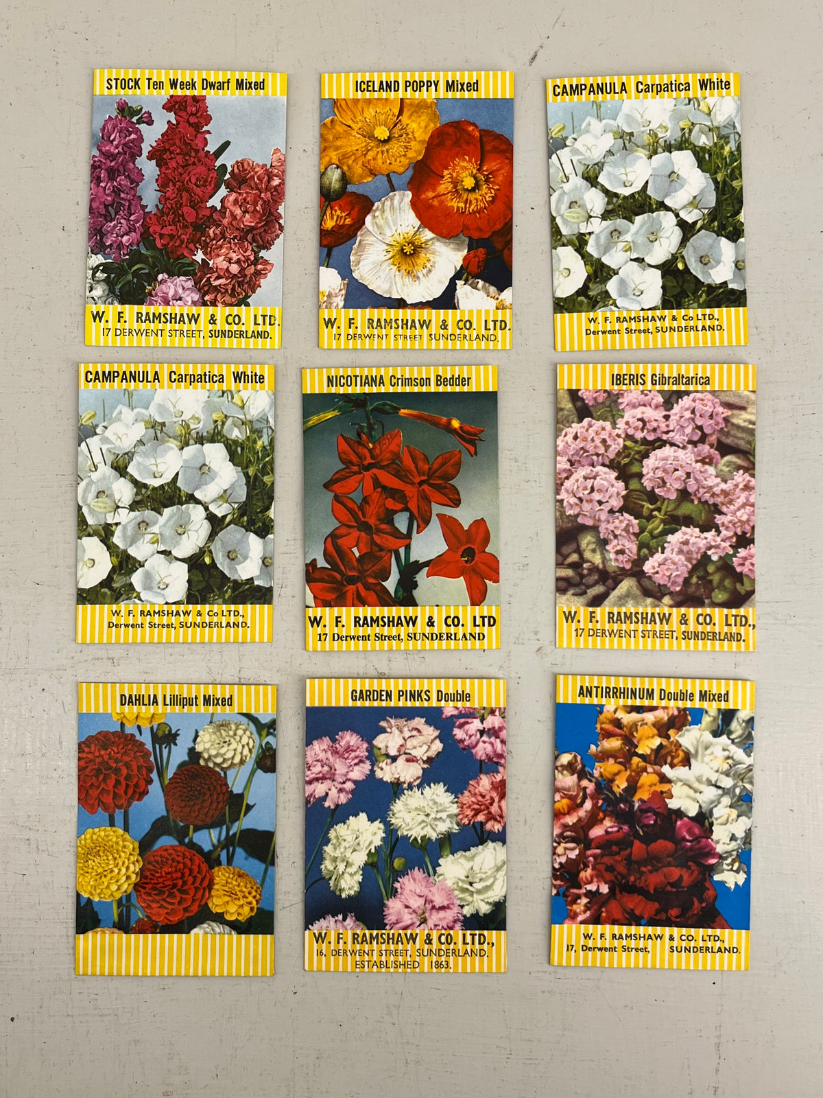English Flower Seed Packets