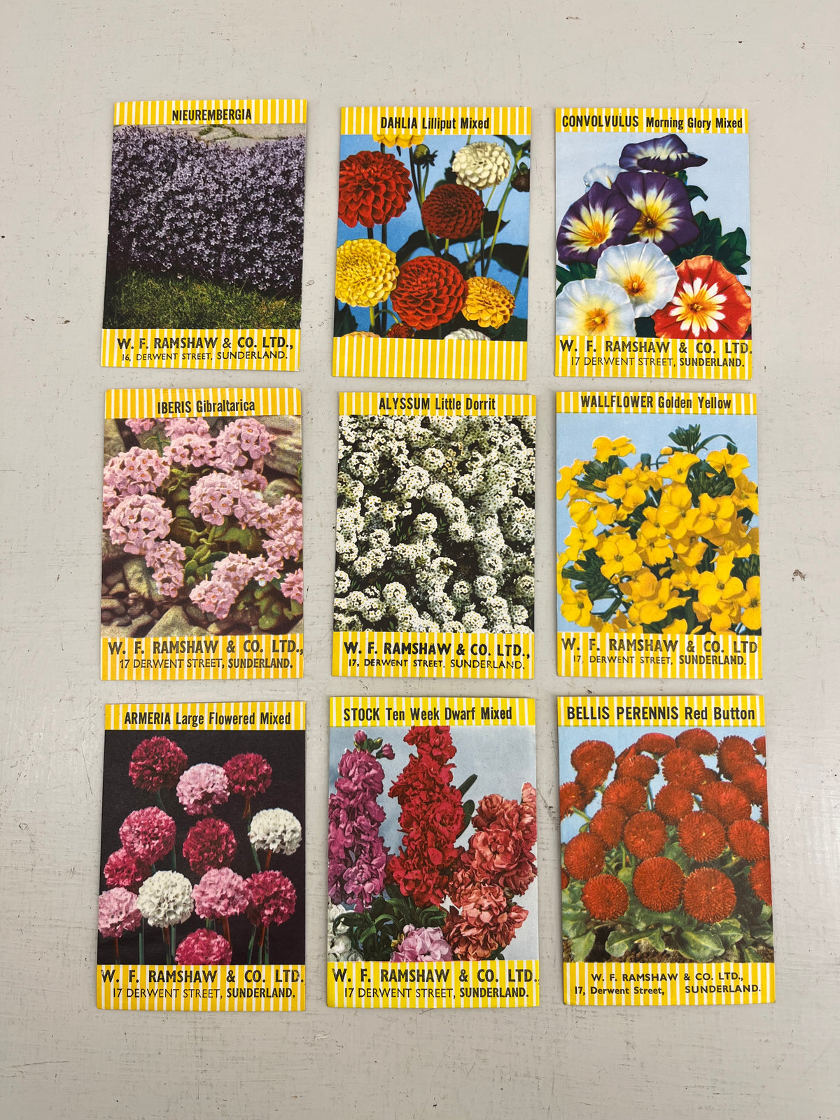 English Flower Seed Packets