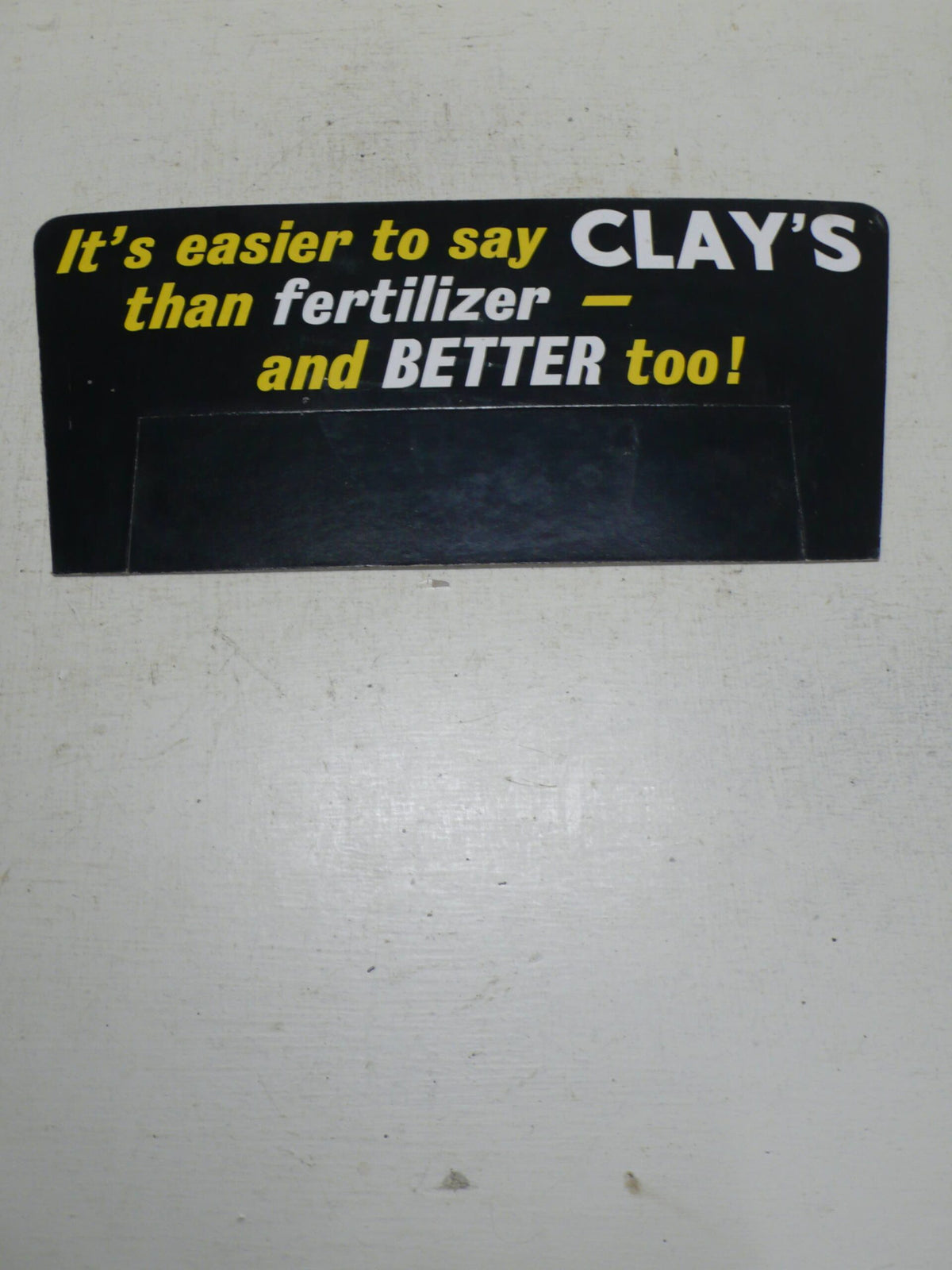Clay's Fertilisers Display Card